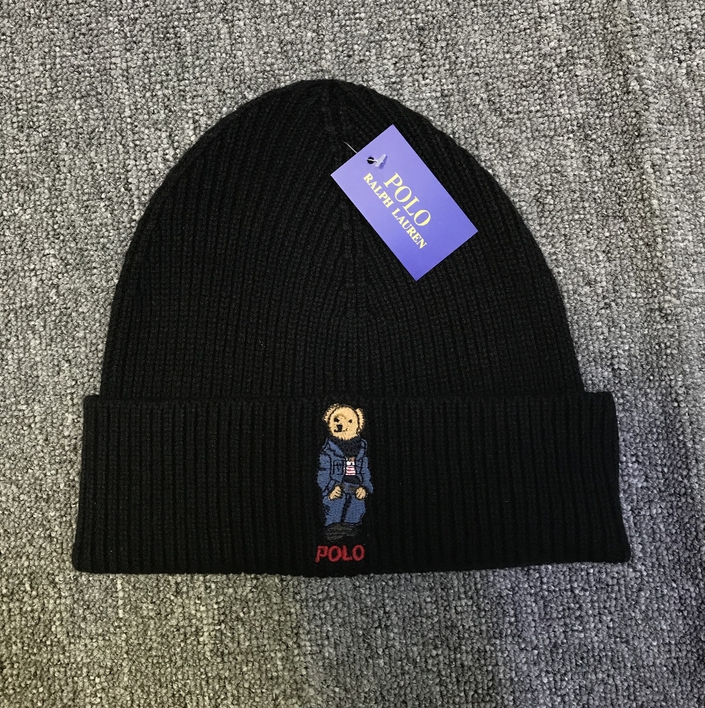 Polo Ralph Lauren Black Knit Beanie